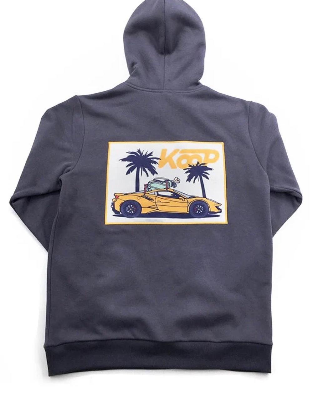 Koop Graphic Hoodie in Charcoal with Yellow Accent